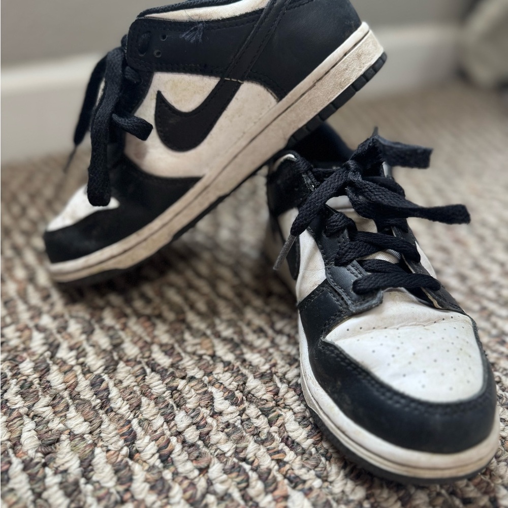Nike Low Dunk Panda Black and White Youth Sneakers
